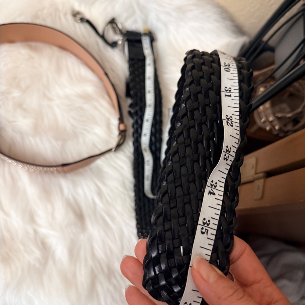 Michael Kors Navy and Black Braided Belt - Picture 8 of 8